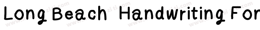 Long Beach   Handwriting Font字体转换